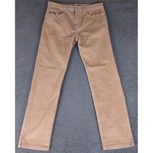 Levi's 502‎ Corduroy Jeans Men's 36x34 (Fits 36x32) Brown Pin Wale Straight